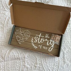 Wooden Wall Art with Heart and Quote